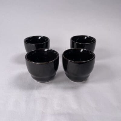 Arabia Kilta Egg cups black 4kpl