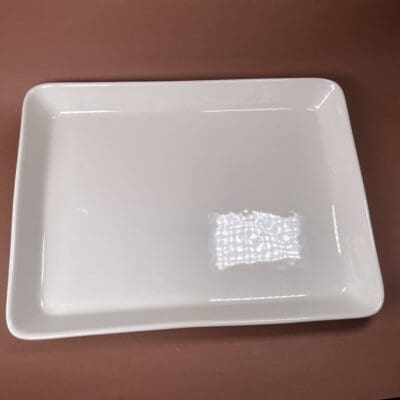 Arabia White Teema Dish 24x32,5cm Kaj Franck