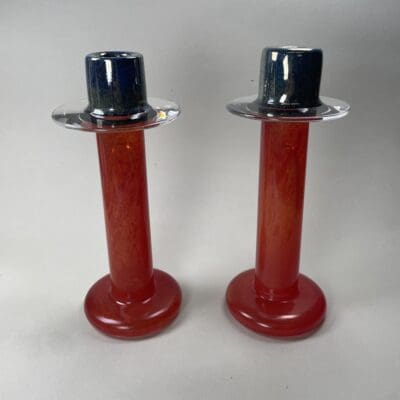 Nuutajärvi Candlestick 21cm 2 pieces Oiva Toikka