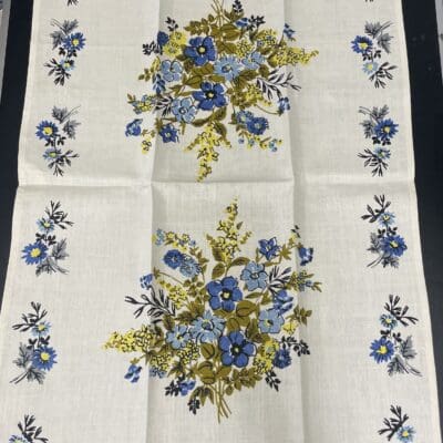 Floral Teatowel  Linen