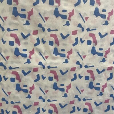 Retro fabric 77x400cm blue and pink
