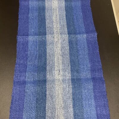 Linen runner blue shades 35x80cm