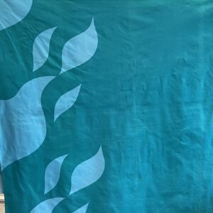 Cotton Fabric Green and Turquoise 140x235cm