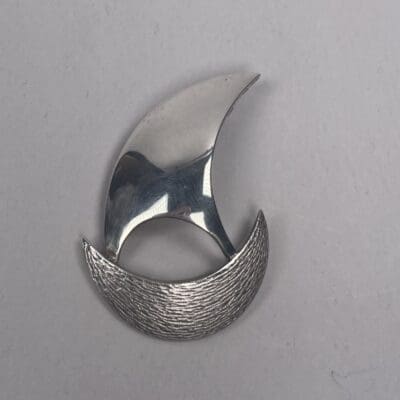 Aarikka Silver Brooch Onnenpurje 38mm