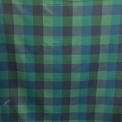 Green Checkered Fabric 127x255cm