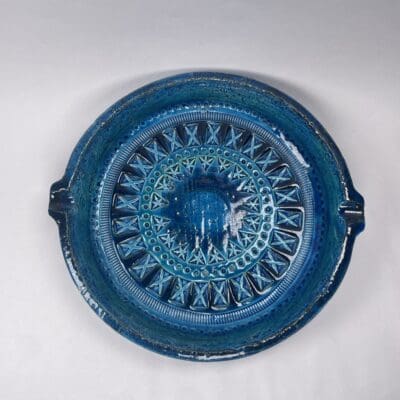 Bitossi Rimini Blue Ash Tray 23cm Aldo Londi