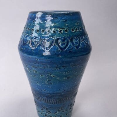 Bitossi Rimini Blue Vase 14cm Aldo Londi