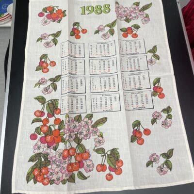 Calendar Tea Towel 1988