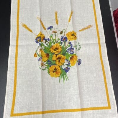 Tea Towel Yellow Flowers