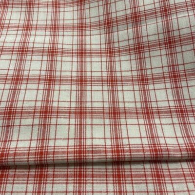 Red and White linen Fabric 180x300cm
