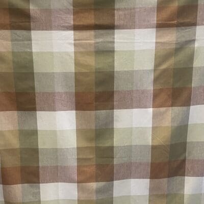 Checkered Tablecloth white / brown 128x198cm