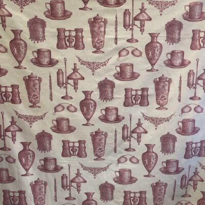 Antik motive Curtain 130x254cm red patterns