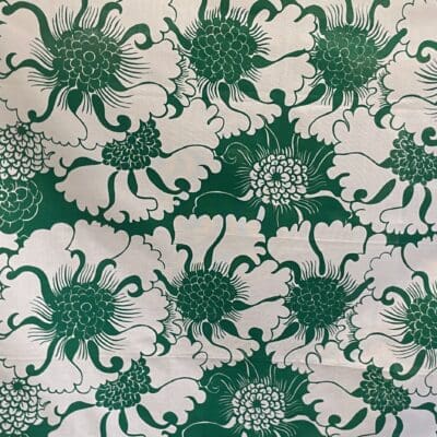 Retro Fabric Green / White 133x100cm