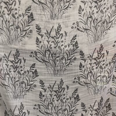 Curtain Grey Flowers 130x212cm