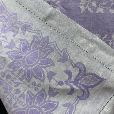 Linen Tablecloth Purple  140x164cm
