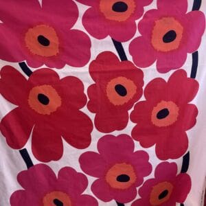 Marimekko Unikko Tablecloth Red 142x178cm Maija Isola