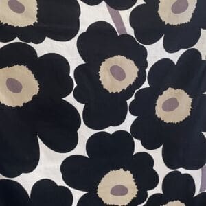 Marimekko Unikko Curtain Black/White 142x238cm Maija Isola