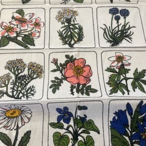 Finlayson Flower motive Fabric 65x70cm  Kaarina Kellomäki