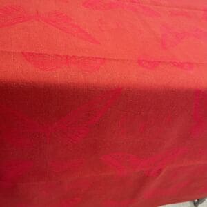 Tampella Red Perhonen Tablecloth 130x134cm Dora Jung