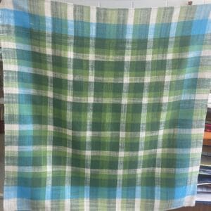 Checkered Tablecloth green and blue 90x90cm