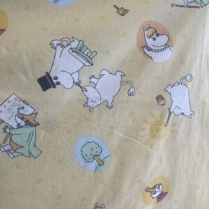 Finlayson yellow Moomin Fabric 154x200cm
