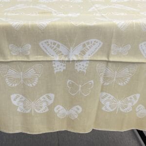 Tampella keltainen Perhonen pöytäliina 130x136cm Dora Jung