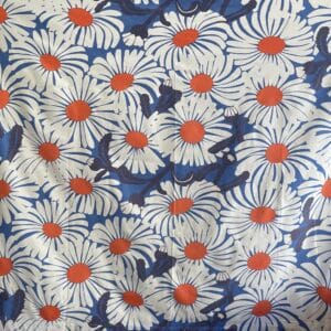 Blue Curtain with white Daisys  142x133cm