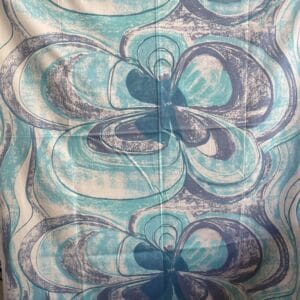 Tampella turkoosi/valkoinen verho 122x180cm Marjatta Metsovaara