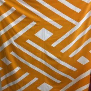 Yellow retro curtain big pattern 144x218cm