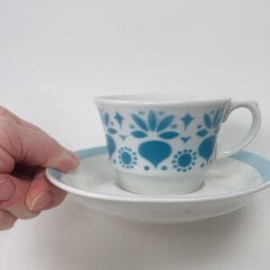 Arabia turkoosi Retikka kahvikuppi