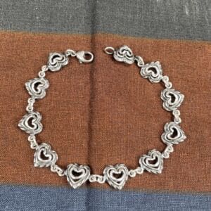Kalevalakoru Talon sydän hopeinen rannekoru 20,5cm