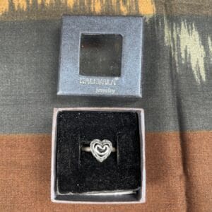 Kalevalakoru Talon sydän hopeinen sormus 16mm