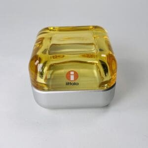 Iittala keltainen/ alumiini Vitriini 60x60mm Anu Penttinen