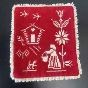 Small Red Tapestry 26x30cm