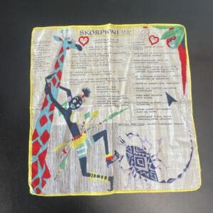 Vintage Handkerchief Skorpioni 27,5x27,5cm