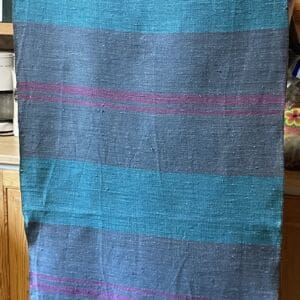 Turkoosi kaitaliina 55x180xm pellavaa