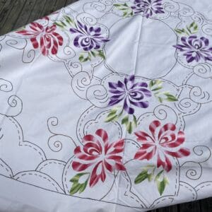 Tablecloth with Embroidery 135x143cm