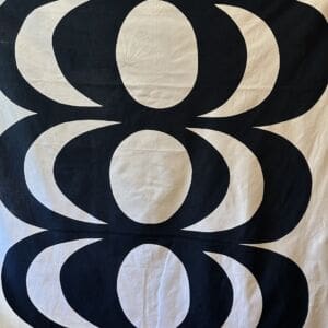 Marimekko Fabric Kaivo Black / White 134x178cm Maija Isola