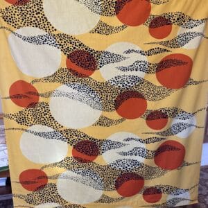 Keltainen retroverho 132x149cm